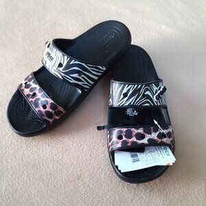 CROCS Classic Animal Remix Sandals Unisex M8/W10 Animal Print NEW 207847-OC4